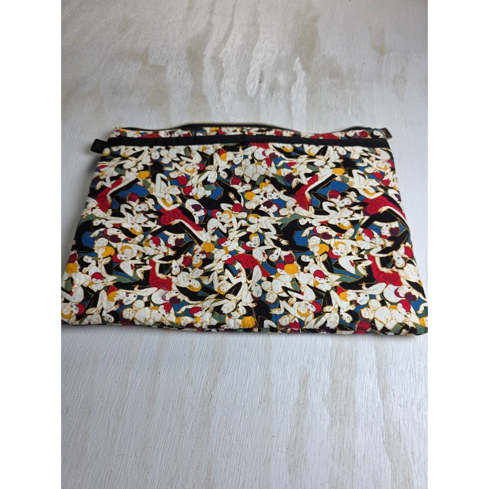 Carolina Herrera Neiman Marcus Geisha Print Laptop Sleeve Clutch Multi